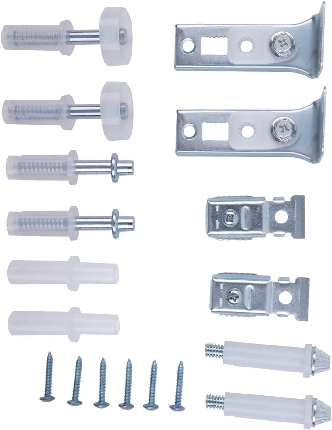 18 Pack Bifold Door Hardware Repair Kit with Top and Bottom Pivots, Guide Wheels, Brackets for Folding, Pocket, Accordion, Sliding Doors, Bi-Fold Closet Door Replacement Parts