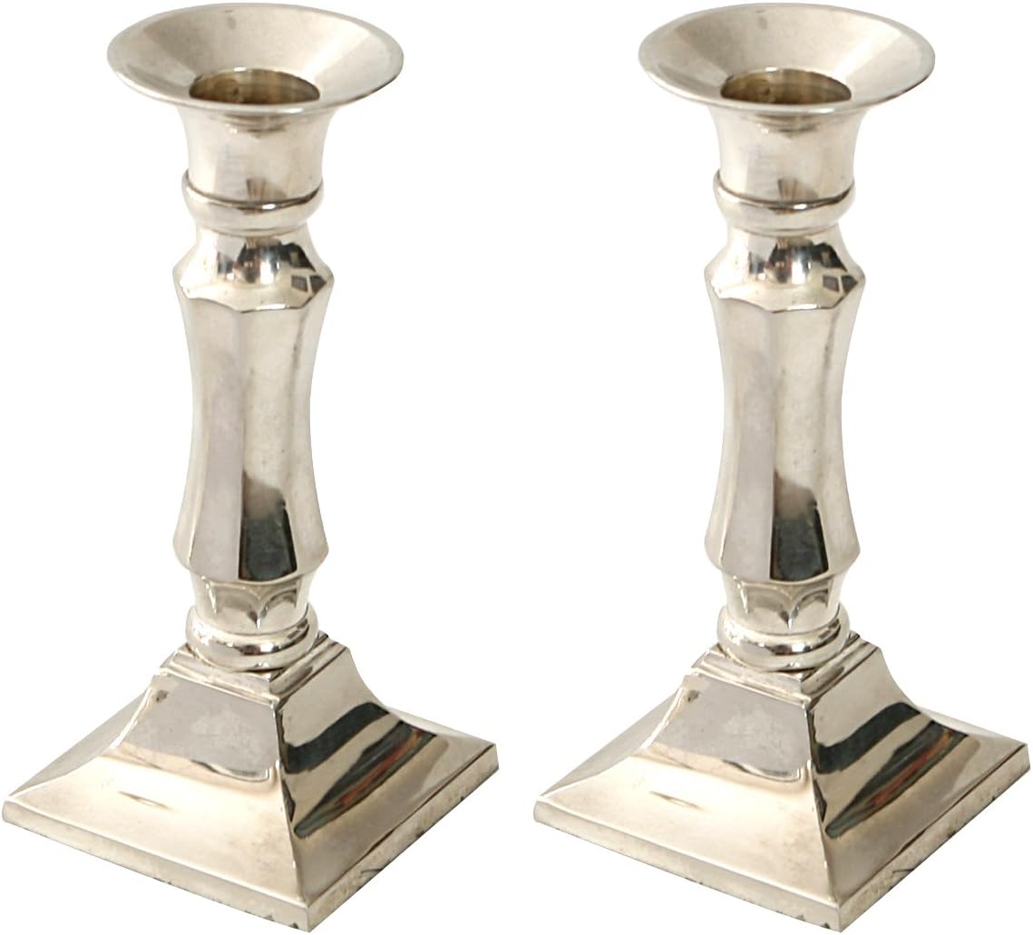 Judaica Used Elegant & Classic Silver Plated Shabbat Sabbat