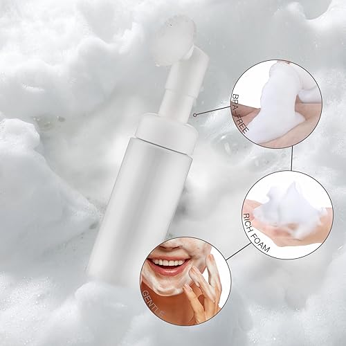 Miniatura 9 de Botella de espuma de 2 onzas con cepillo, dispensadores de espuma vacíos para viajar para jabón, champú (3 piezas, rosa)