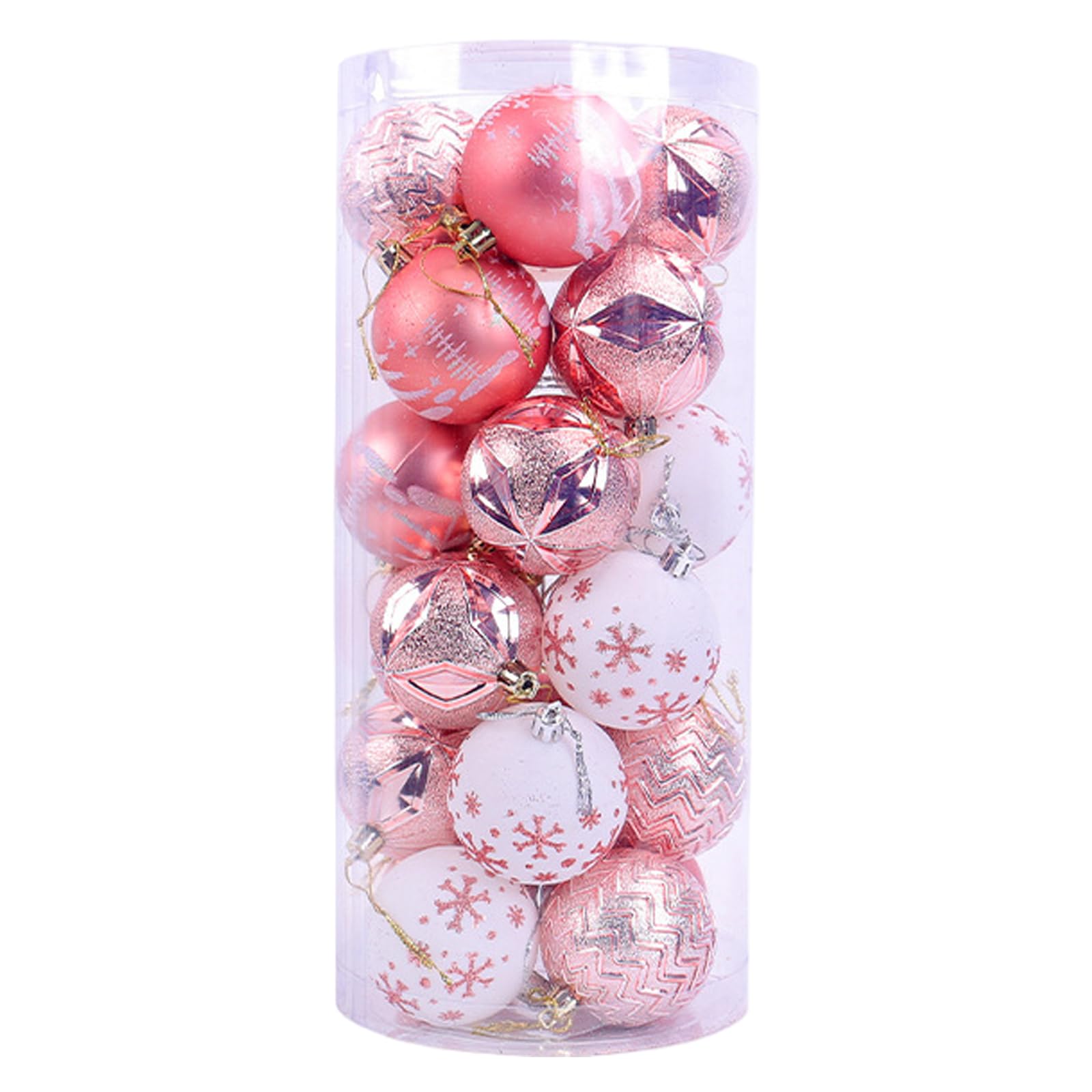 Buxuaaaa A Buxuaaa 24Pcs Shatterproof Hand Painted Sphere Christmas Tree Hanging Sphere Set Festival Ornament Sturdy Baubles Decors Holiday Tree Embellishments