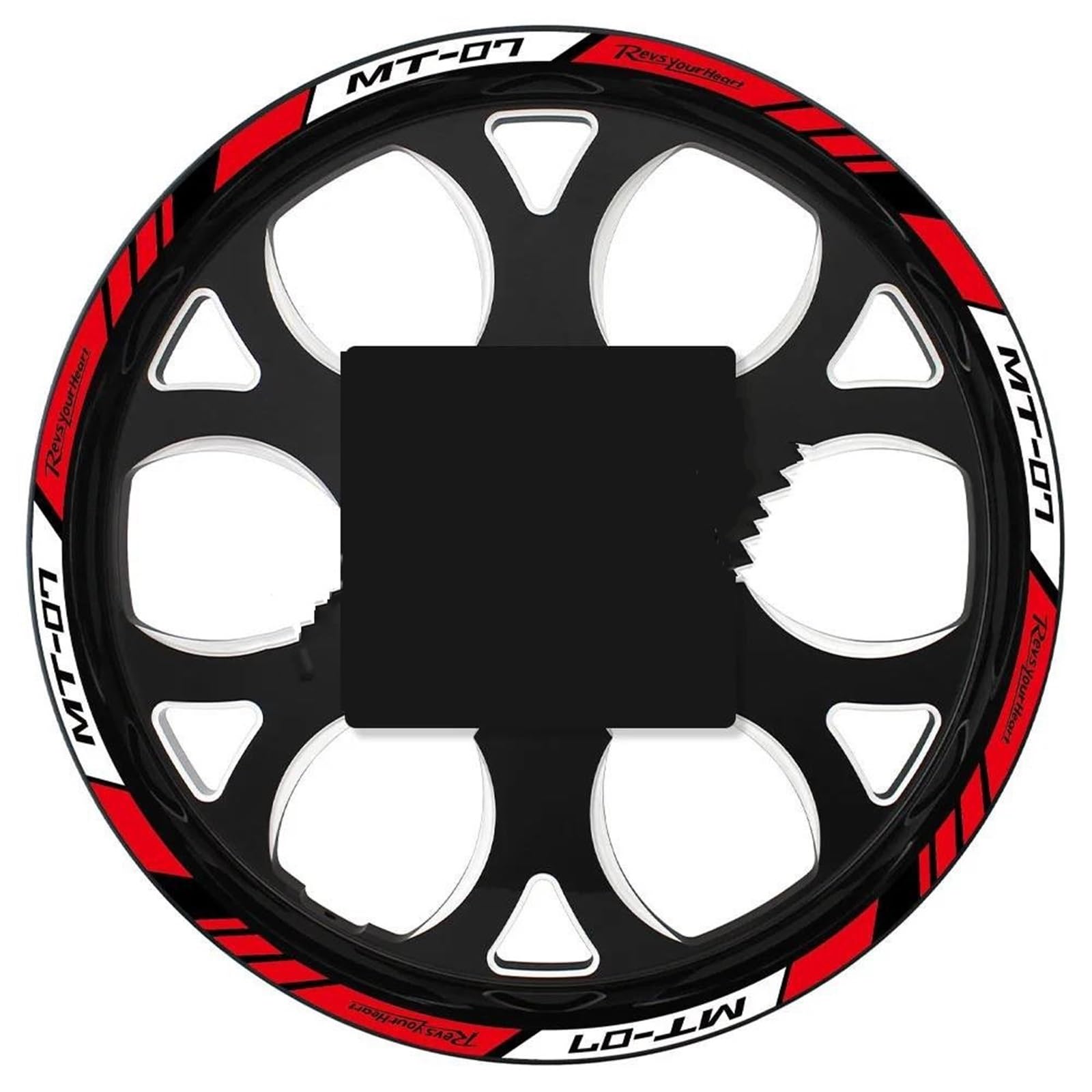 Motorcycle Wheel Sticker Hub Decals Rim Stripe Tape for Yamaha MT07 MT-07 Mt 07 Motorbike(Color2)