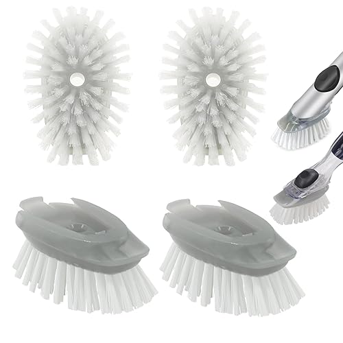 4 Pack Dish Brush Refills, Dish Brush Replacement Head for