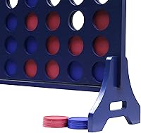 Vista 2 de Tailgating Pros Cuatro en una fila de color azul marino premium con funda de transporte - Juego de patio al aire libre de gran tamaño Jumbo