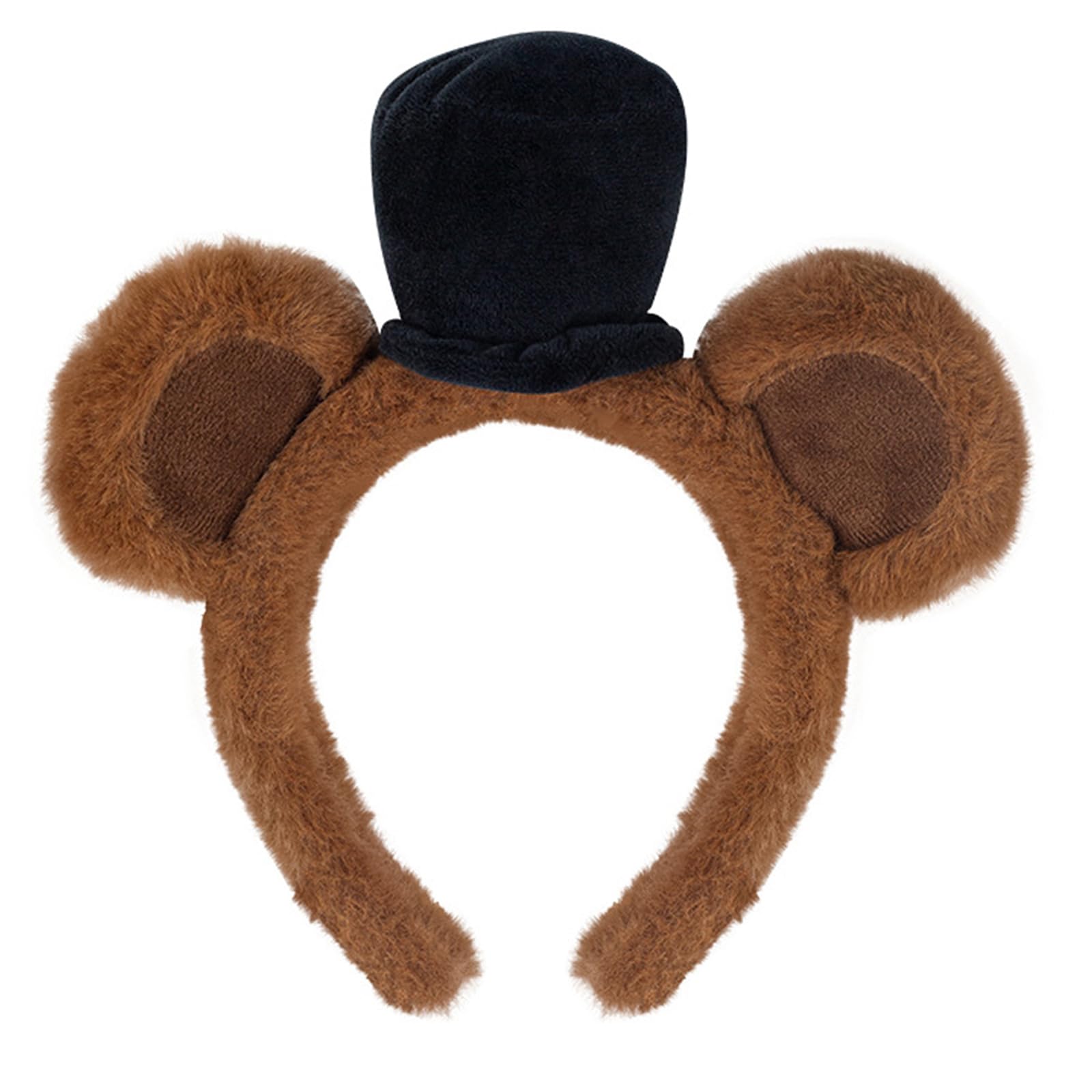 GMBYLBY Furry Bear Ear Hairhoop for Female Face Washing Makeup Plush Hairband Cosplay Costume Accessory Halloween Party Headwear Daily Wear Headband
