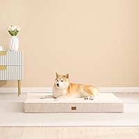 Vista 9 de EHEYCIGA Camas ortopédicas XL para perros extra grandes con funda extraíble lavable para jaula, camello, 41 x 27 pulgadas