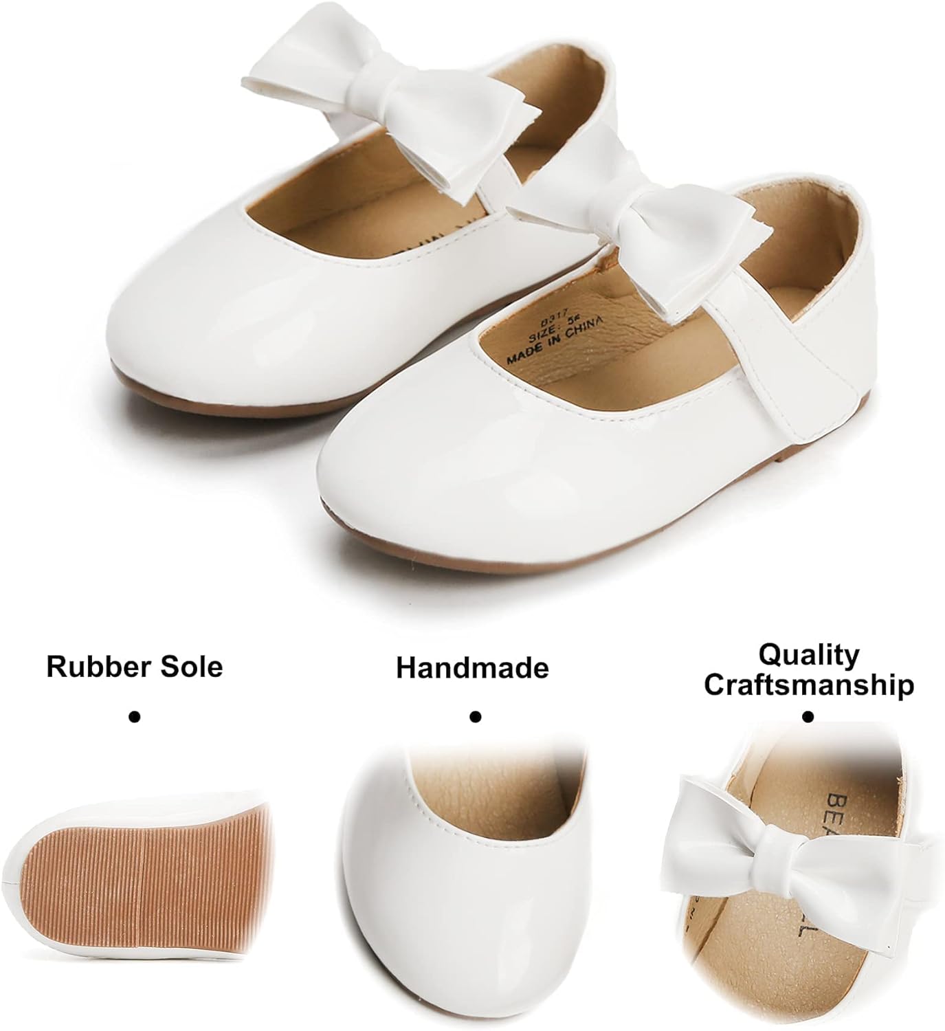 Felix & Flora Toddler Flower Girl Dress Shoes - Girl Ballet Flats Party School Shoes Wedding - Image 4