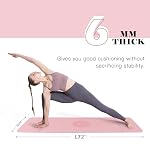 Yoga Mat Non Slip, Pilates Fitness Mats, Eco Friendly, Anti-Tear 1/4" Thick Yoga Mats for Women, Exercise Mats for Home Workout with Carrying Sling and Storage Bag
