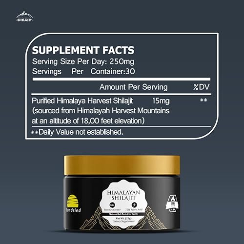 Miniatura 9 de Resina Shilajit pura del Himalaya  Shilajit orgánico  Probado en laboratorio de 0.88 onzas  Impulso de energía  Apoyo inmunológico  Mejora cognitiva