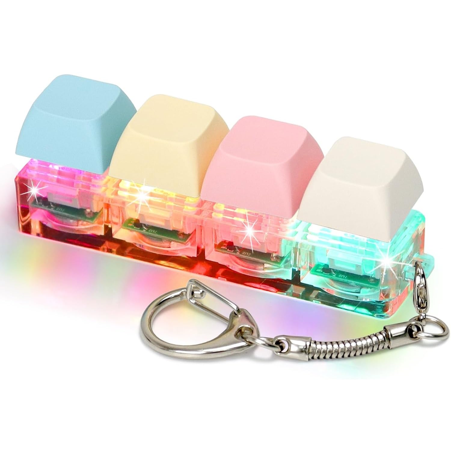 Keyboard Fidget Toys for Adults LED Light Keyboard Clicker with Keychain Fidget Sensory Fun Toys for Decompression-image-26