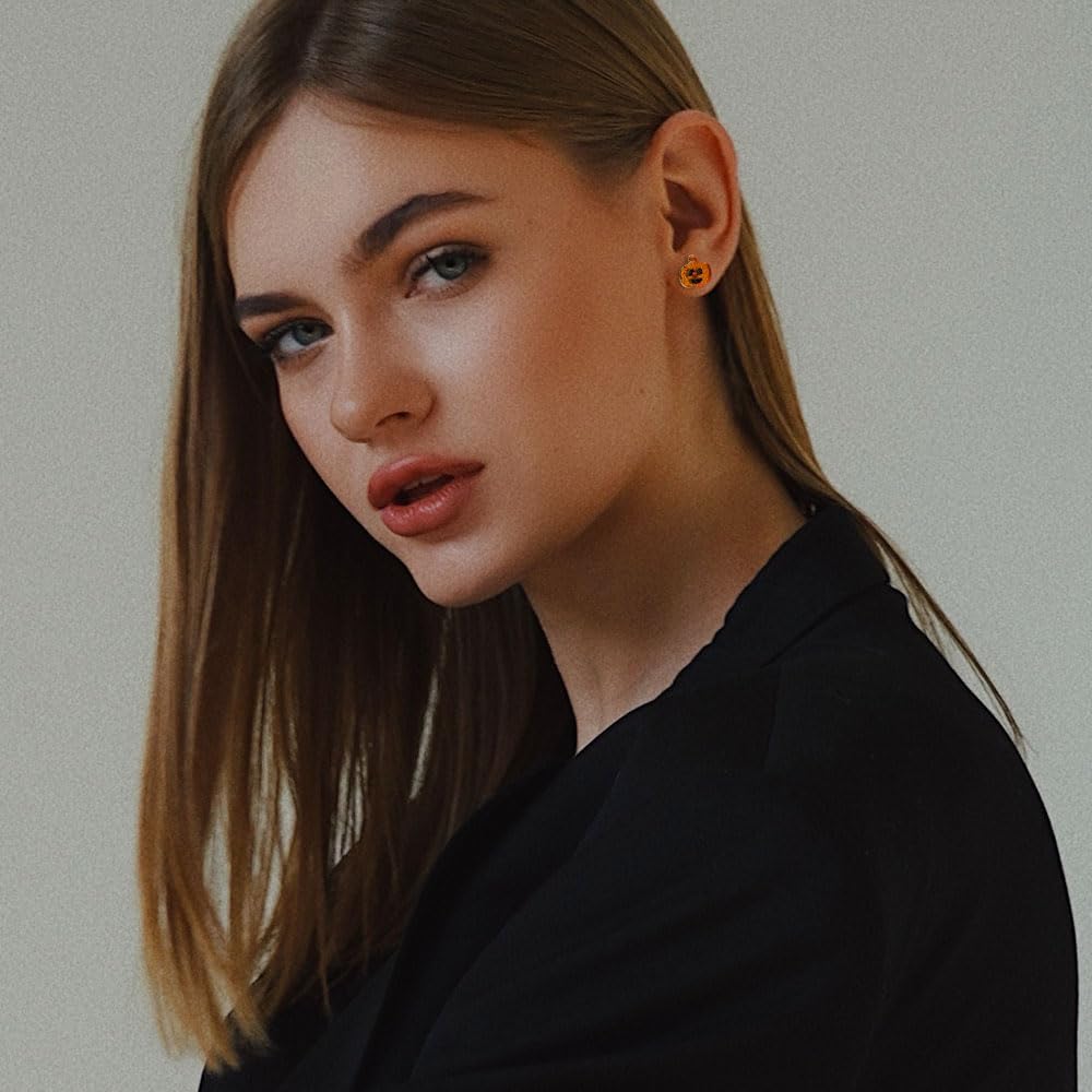 Madison Tyler Halloween Earring for Women | 3 Pair Cute Candy Corn Pumpkin Bat Stud Earrings Set | Halloween Party Holiday Dangle Earrings Jewelry Hypoallergenic - Image 4