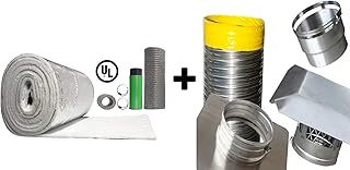 Rockford Chimney Supply Smooth Wall Chimney Liner Insert Kit, 6 Inch x 15 Feet with Blanket Insulation Kit