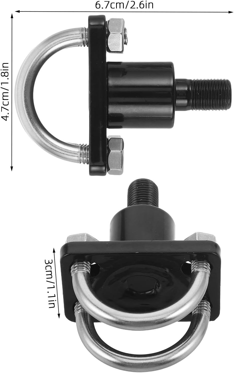 Bike Trailer Steel Coupler: Bicycle Trailer Hitch Connector - Bike Hitch Adapter - Attachment Connector - Bicycle Tow Head Coupler for Pet Stroller