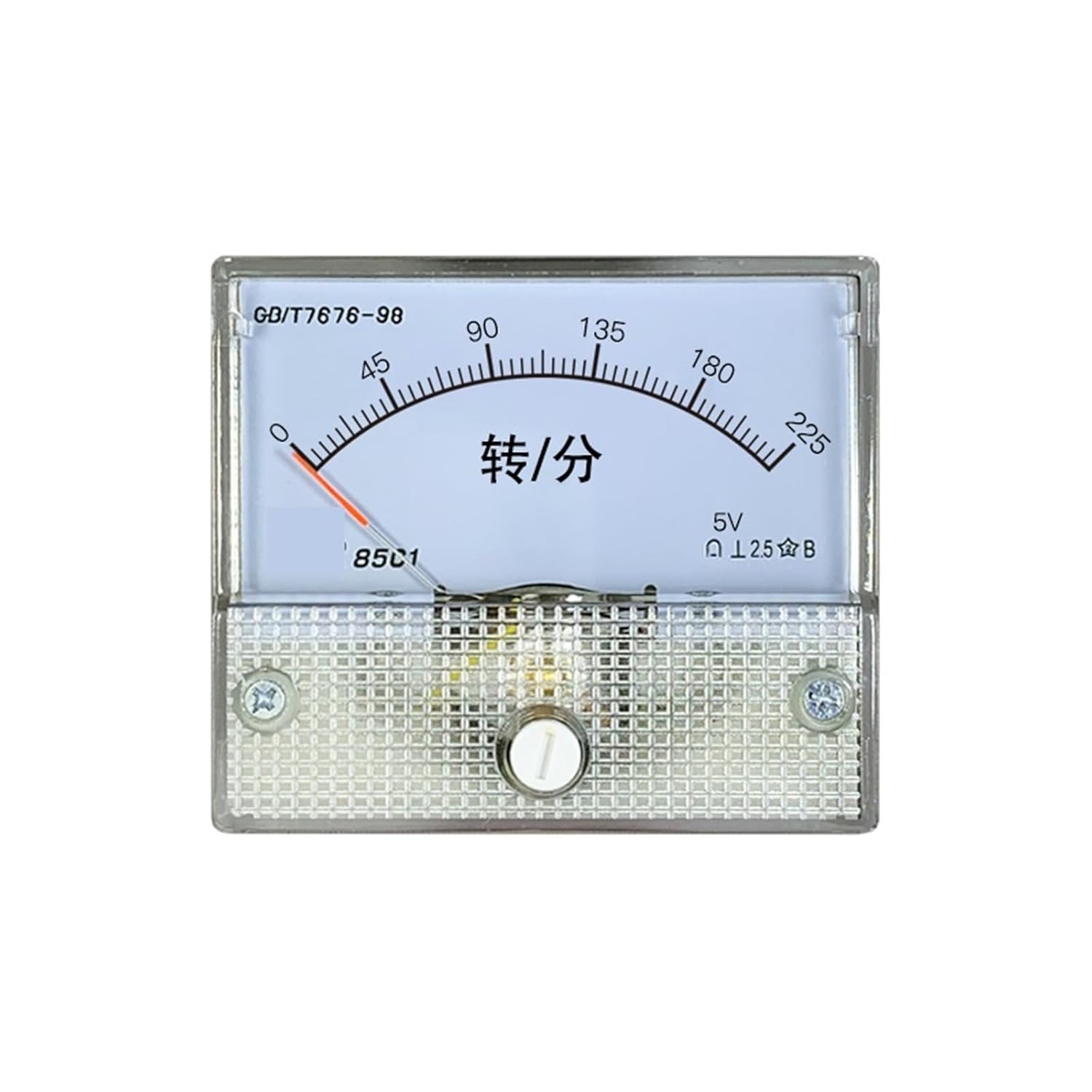 85C1 5V Input Pointer Tachometer 225 RPM 1500rpm1800r/min56*64mm Speedometer 1Pcs(DC 1500r 5V)