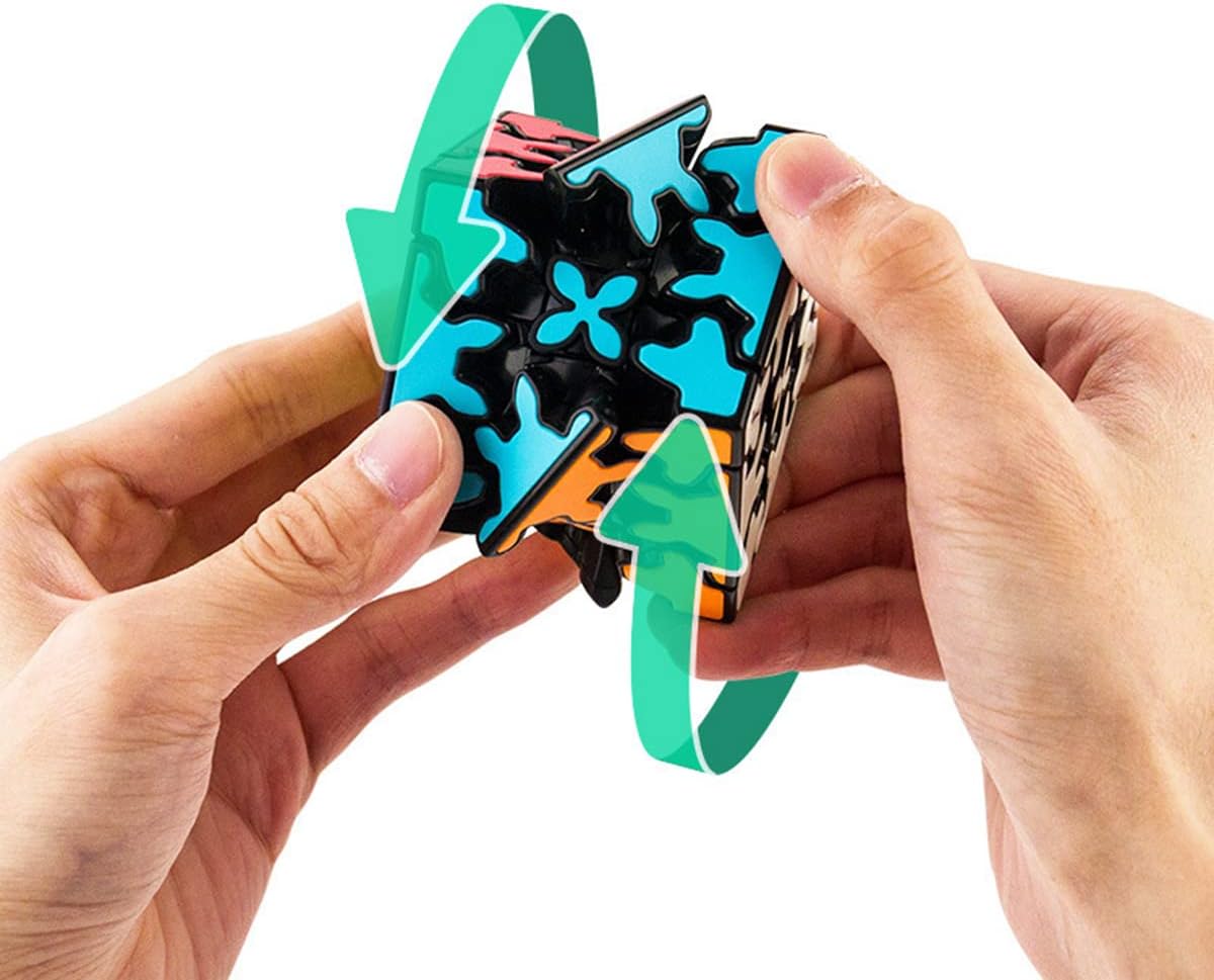 3×3 Gear Cube Three-Dimensional Gear Structure Brain Teaser Puzzle Cube Collection for Kids Suitable for Brain Development Puzzle Games Colorful