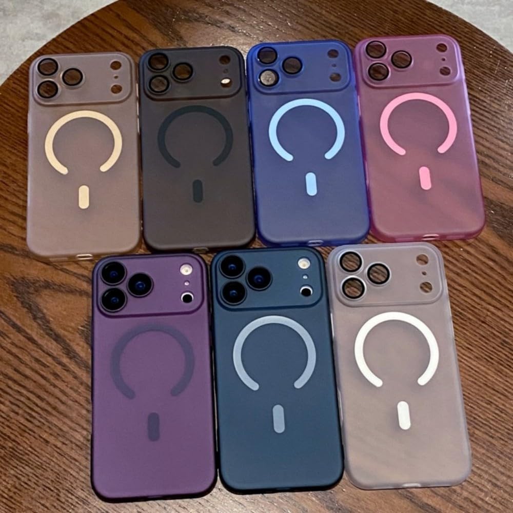Ultracienkie matowe, przezroczyste etui do iPhone'a 17 Air 16 15 14 Plus 13 12 11 Pro Max, magnetyczne etui z funkcją ładowania bezprzewodowego, białe, do iPhone'a 17