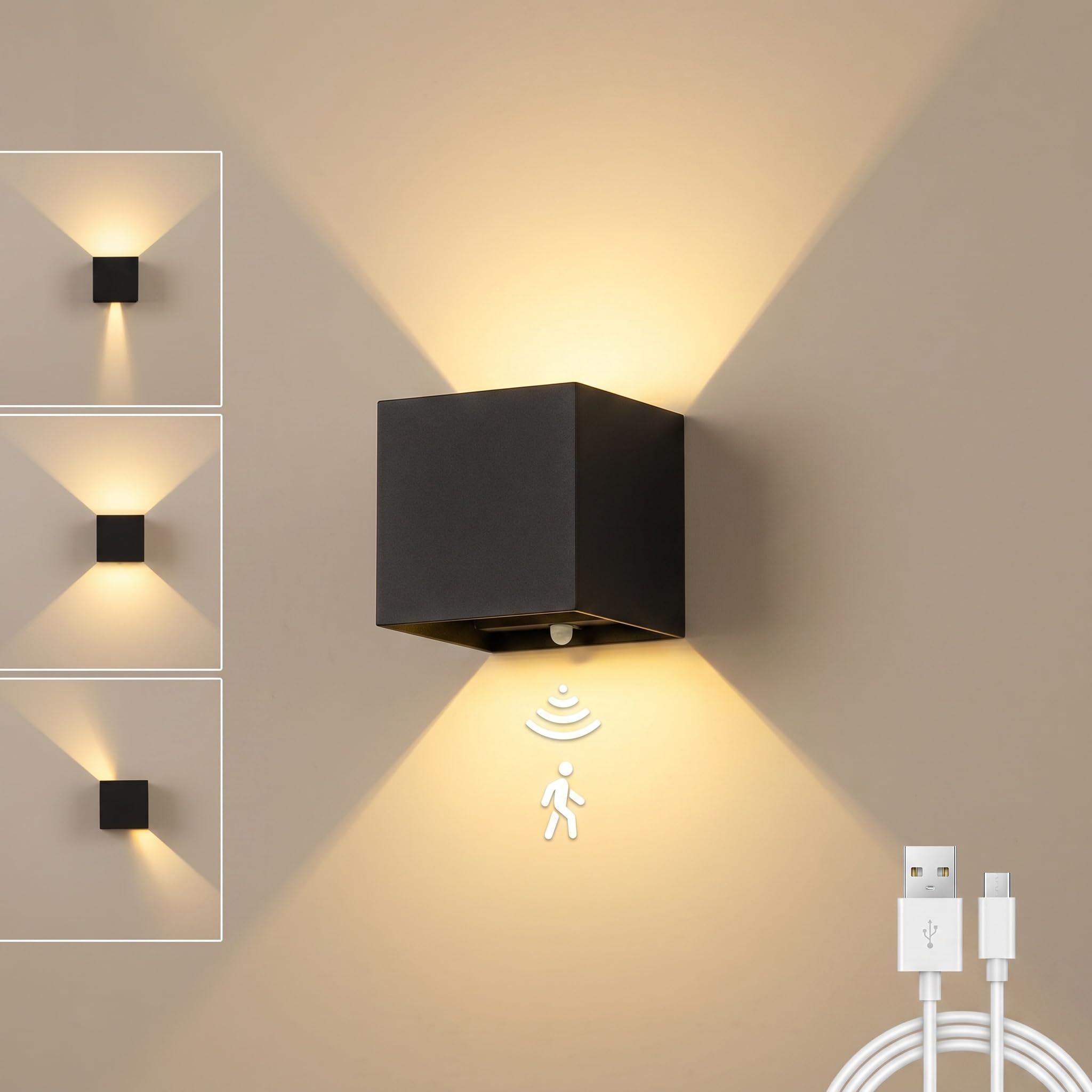 Amazon.co.jp : SURPALIG 電池式壁取り付け用燭台 12W モーション