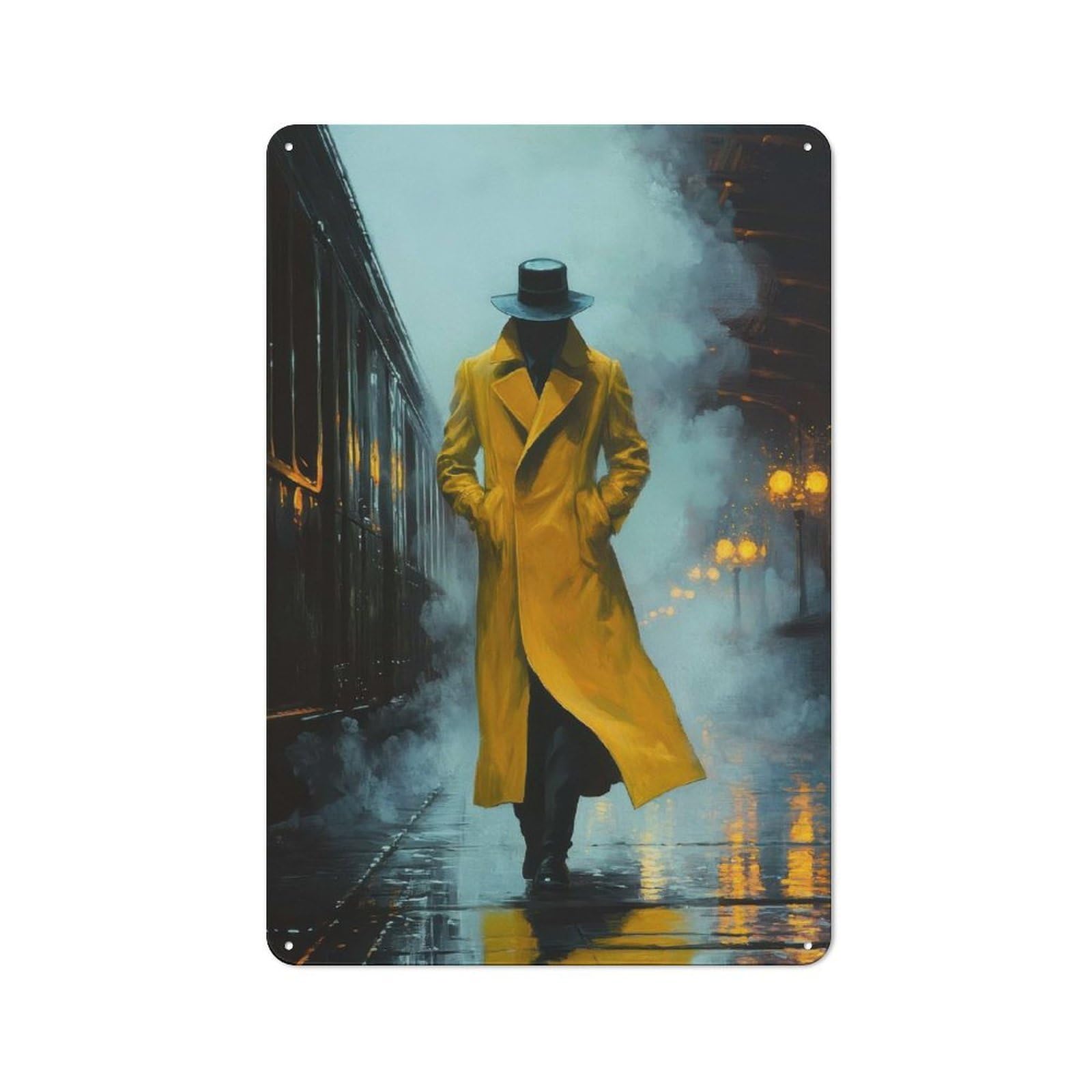 Platform of Shadows Retro-style Tin Sign 30x20cm for Man Cave Or Games Room, A Metal Wall Feature for Games Rooms And Man Caves