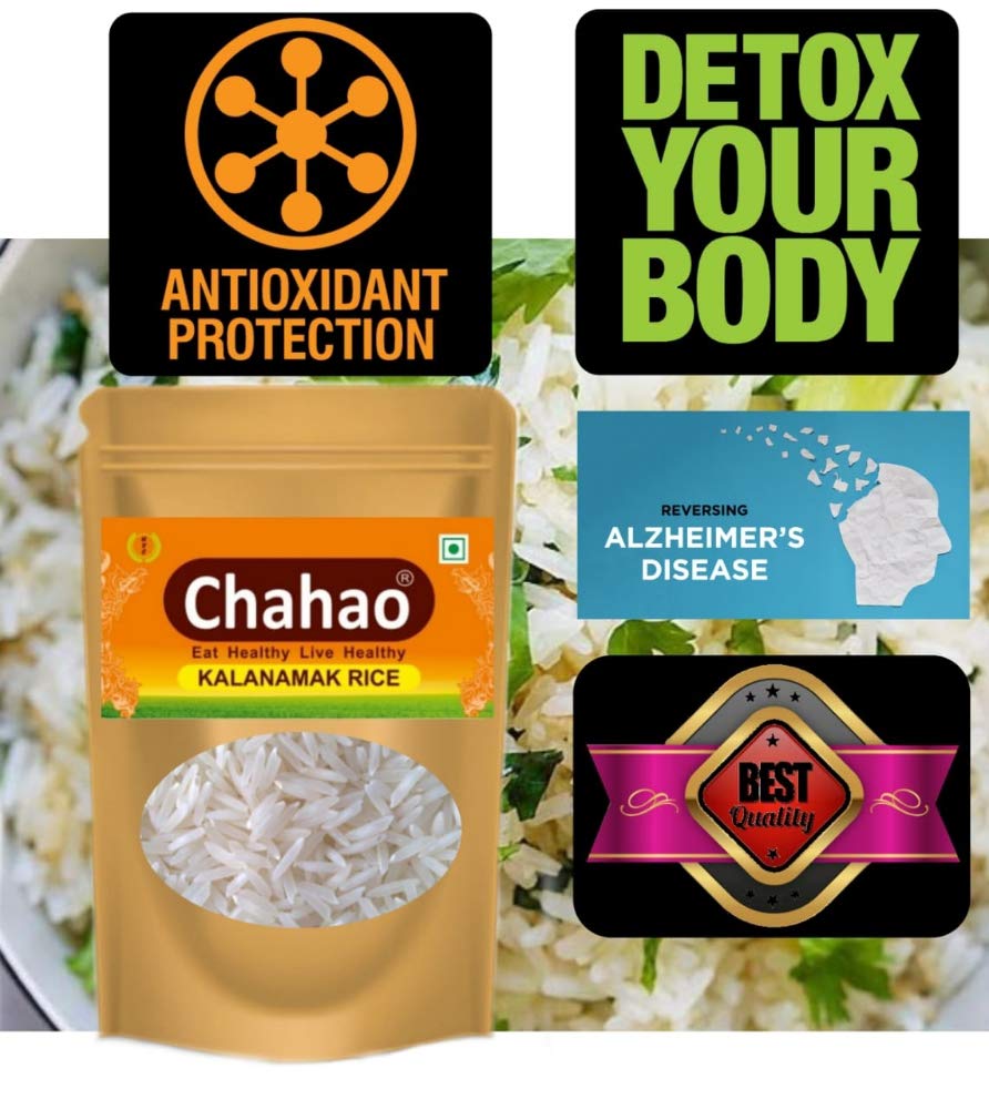 Chahao Kalanamak Rice (400Grams) with Anti-Oxidant, Fiber, Proteins, Iron, Calcium, Magnesium and Minerals | for Heart, Liver, Brain, Eyes, Digestive and Lungs Health | Weight Loss | Diabetic Care