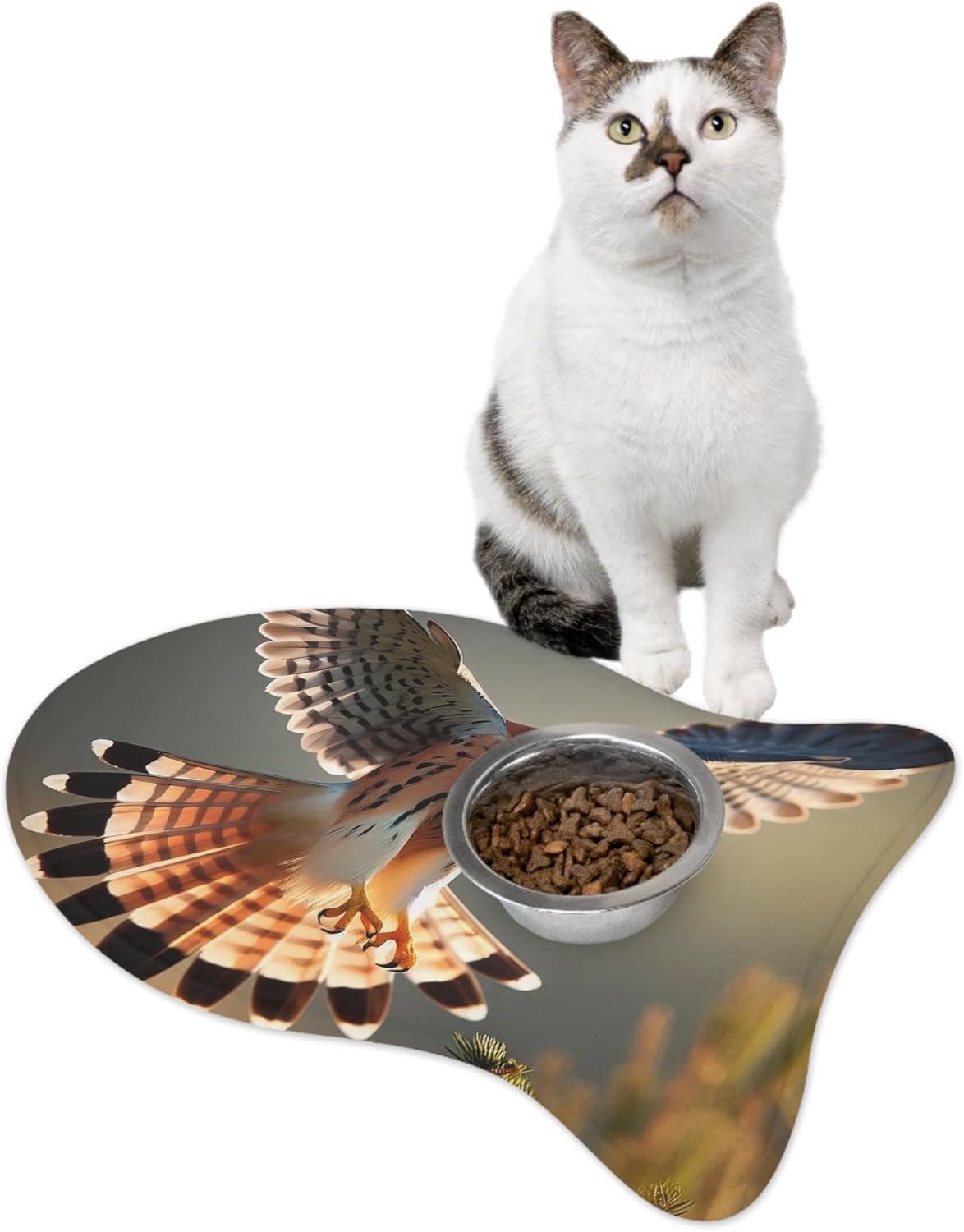 Vibrant Colors Anti-Slip Pet Feeding Mat with Memory Foam Core for Cats and Dogs