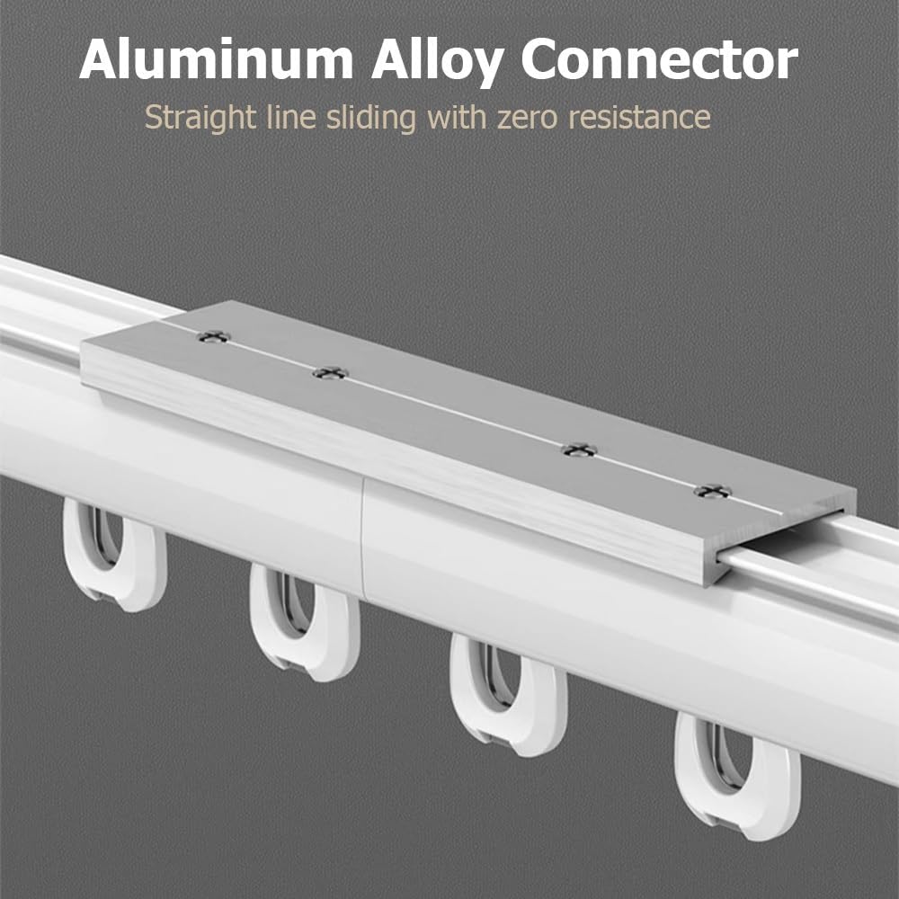 Ceiling Curtain Track Set with Silencer Strips - Adjustable Wall or Ceiling Mount Sliding Curtain Rail for Room Divider, Privacy Solution for Living Room & Bedroom (300cm/9.8f