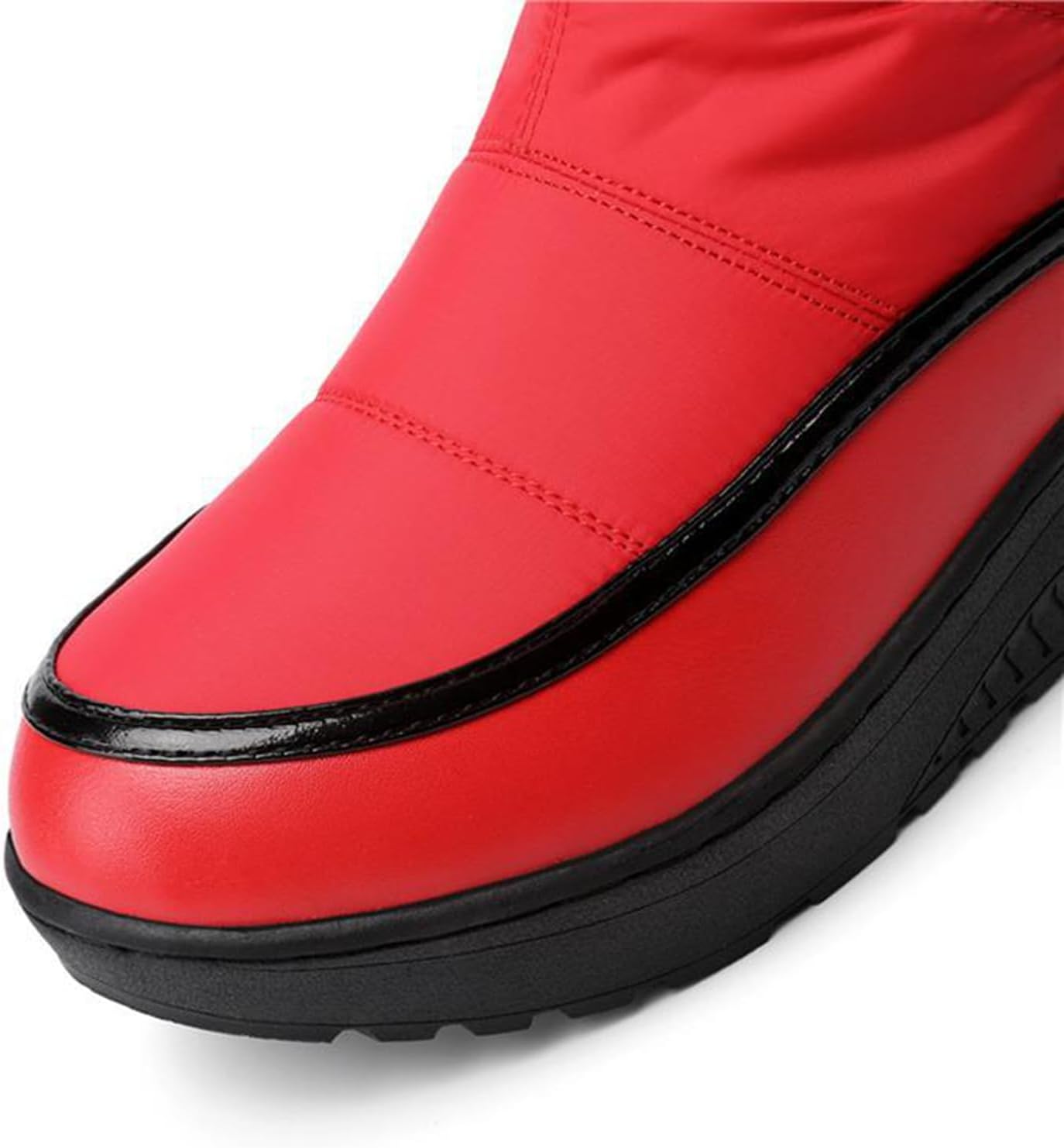 Women's Down Cloth High-Top Warm Snow Boots With Round Toe, Flat Heel, Thick Bottom, Plush, Lightweight, Non-Slip Knee-High Boots Suitable For Winter, Snow, Shopping