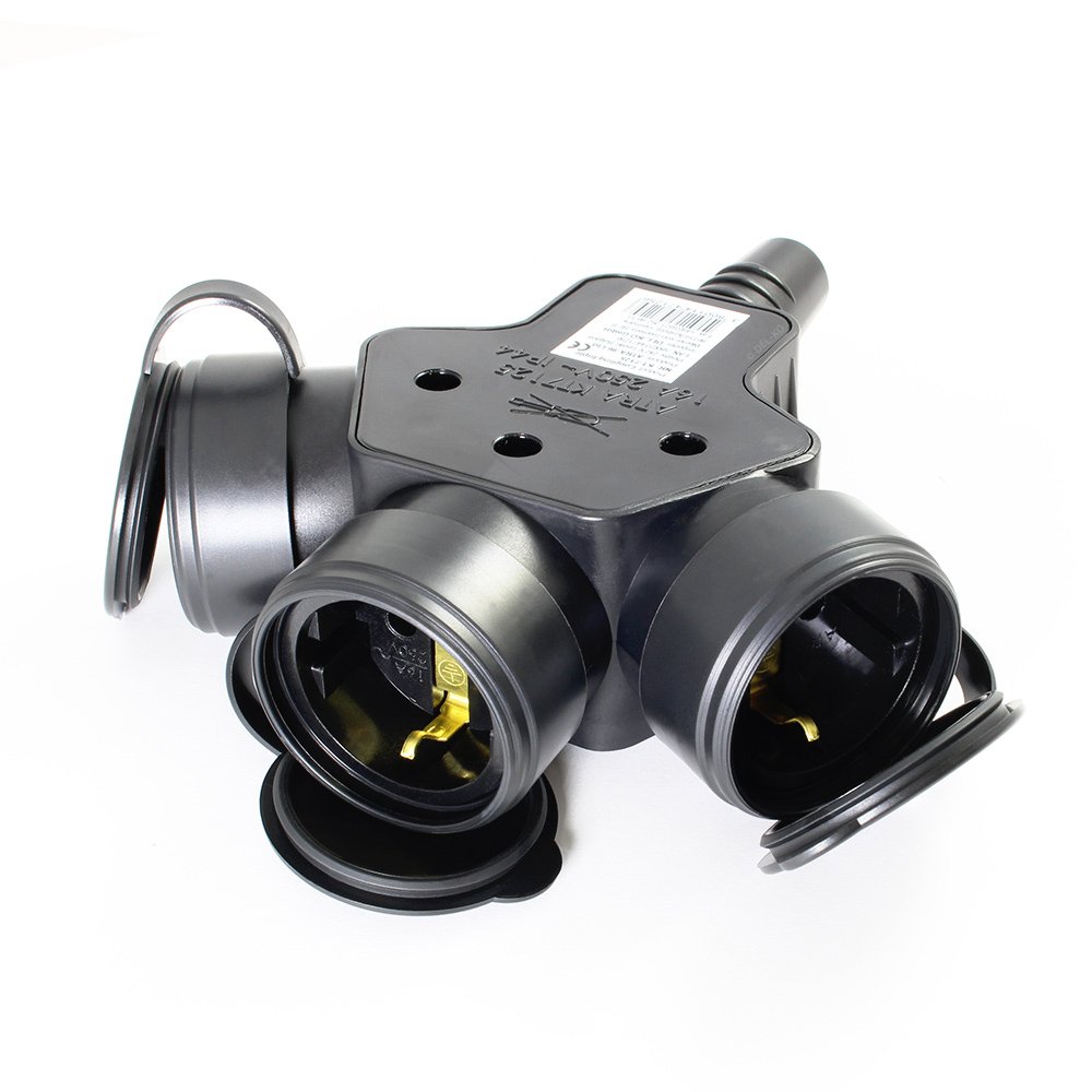 Conector de 3 enchufes hembra (16 A/250 V, 3 pines, IP44)