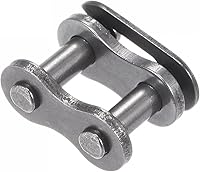 Vista 5 de uxcell Rodillo de enlace de conector maestro de cadena #25, acero al carbono de paso de 1/4 pulgadas, eslabones divididos de conexión estándar