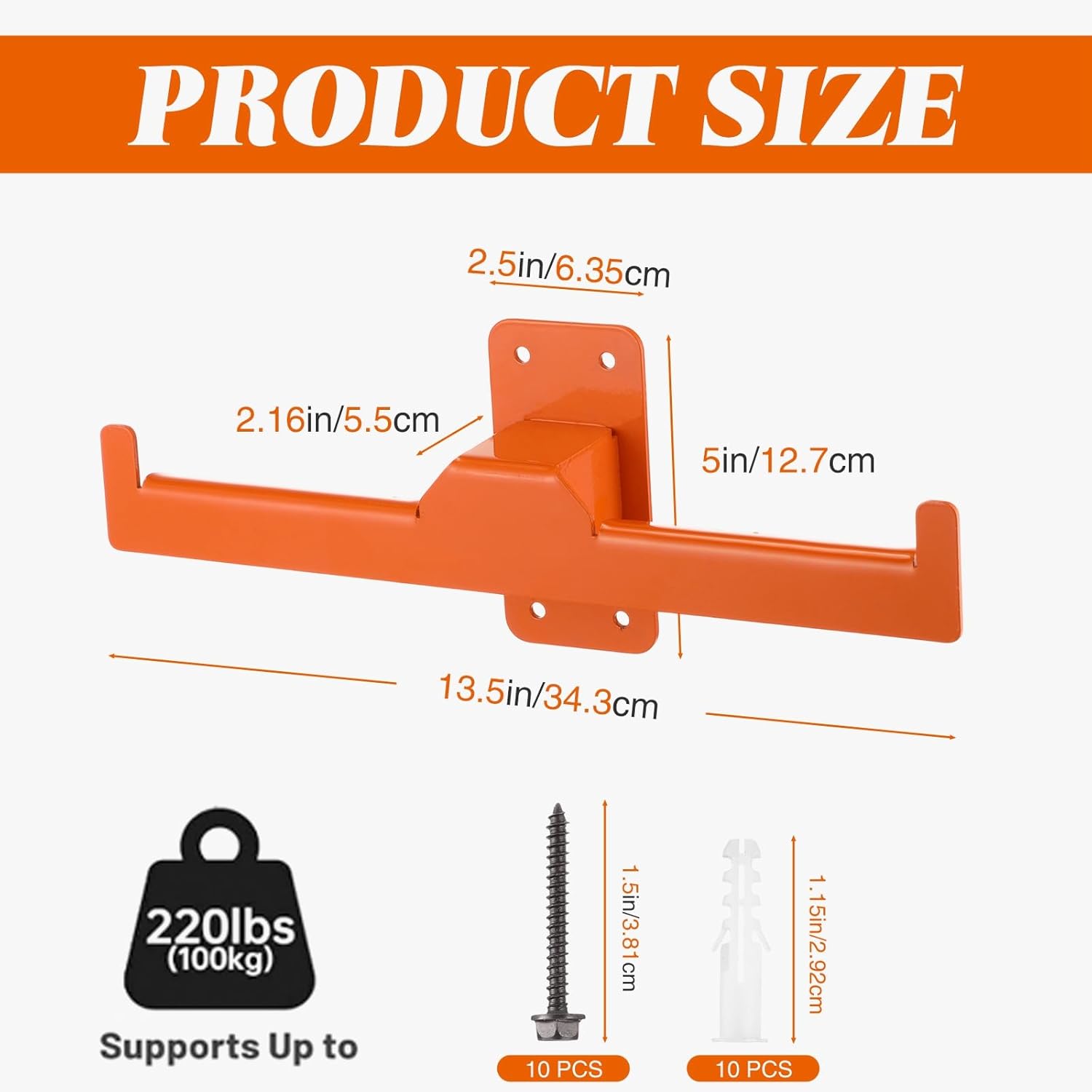 2 Pack Backpack Leaf Blower Hanger, Backpack Sprayer Rack Wall Mount, Heavy Duty Chainsaw Wall Mount Blower Storage Organizer Holder for Trailer Storage Tactical Gear Stand