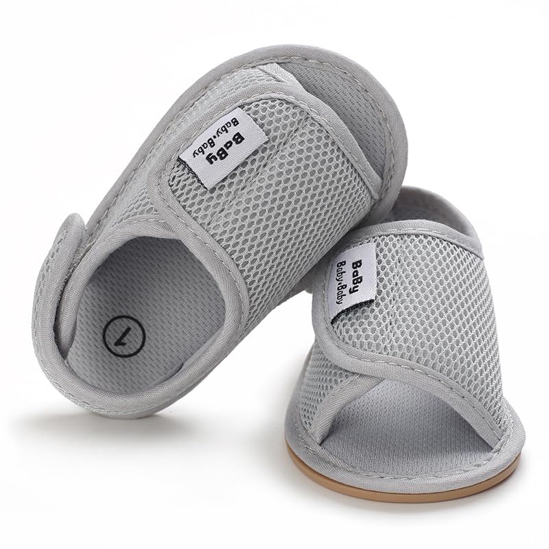 Image of RVROVIC Baby Boys Girls Sandals Premium Infant Summer Outdoor Shoes PU Lightweight Soft Anti-Slip Sole Toddler Prewalker