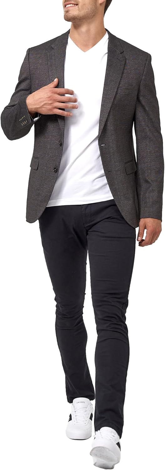 Blazer Habits Hommes Habit Homme Star Print Slim Fit Suit Jacket Male Club  Stage Blazer