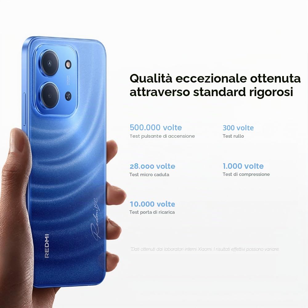 XIAOMI Redmi 15C 8GB+256GB - Smartphone con schermo 6,9" Dot Drop, Fotocamera 50MP, processore Helio G81-Ultra e Batteria 6000mAh, Nero (con Caricatore Incluso)