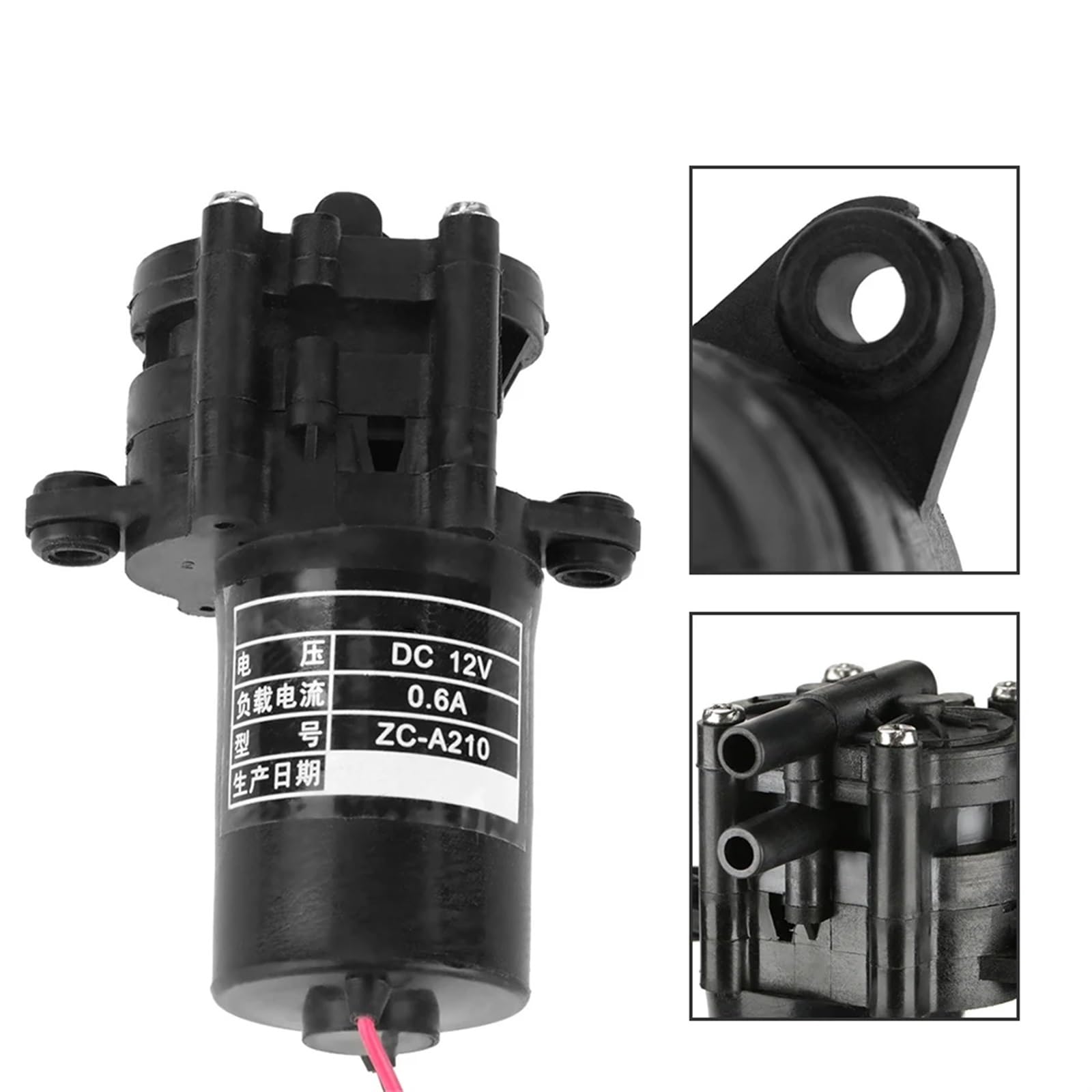 ZC-10 12V Mini plastikowa wysokowydajna samozasysająca pompa zębata