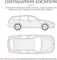 Vista 4 de Sello de goma en forma de U, borde de automóvil, protector de puerta automotriz, no requiere pegamento, universal para la mayoría de los Negro