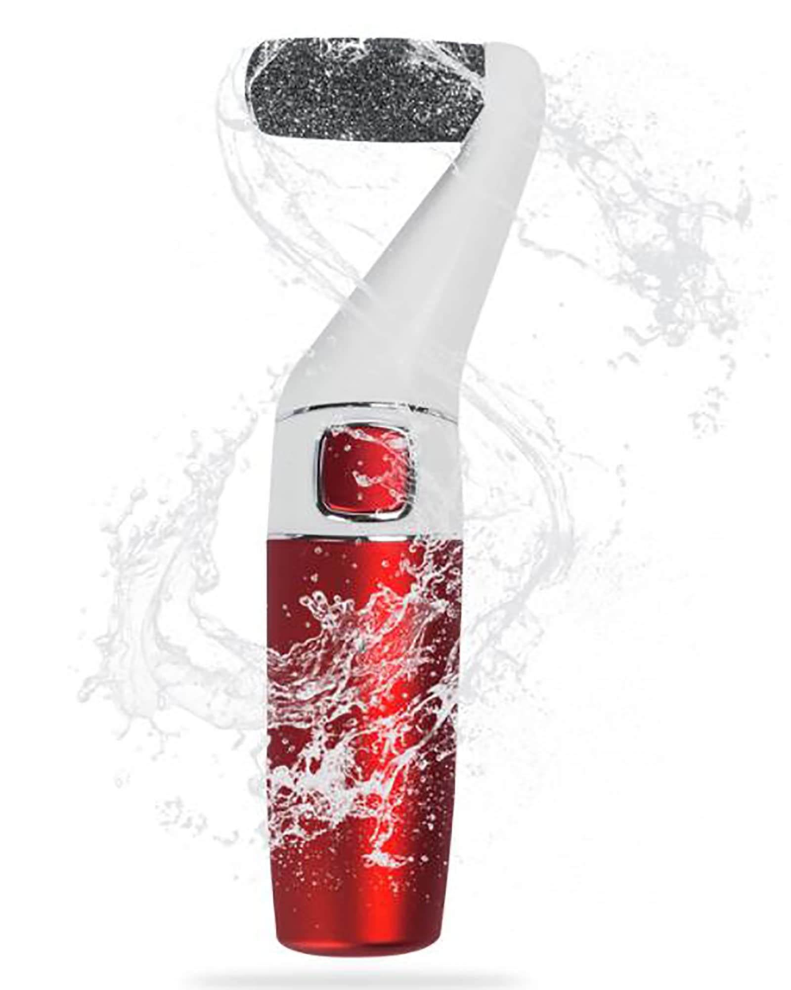 Strumento per Pedicure Professionale con File USB per rimozione del callo del Piede Elettrico Portatile con 2 testine a Rullo e 1 Spazzola per la Pulizia, Grigio (Rosso)