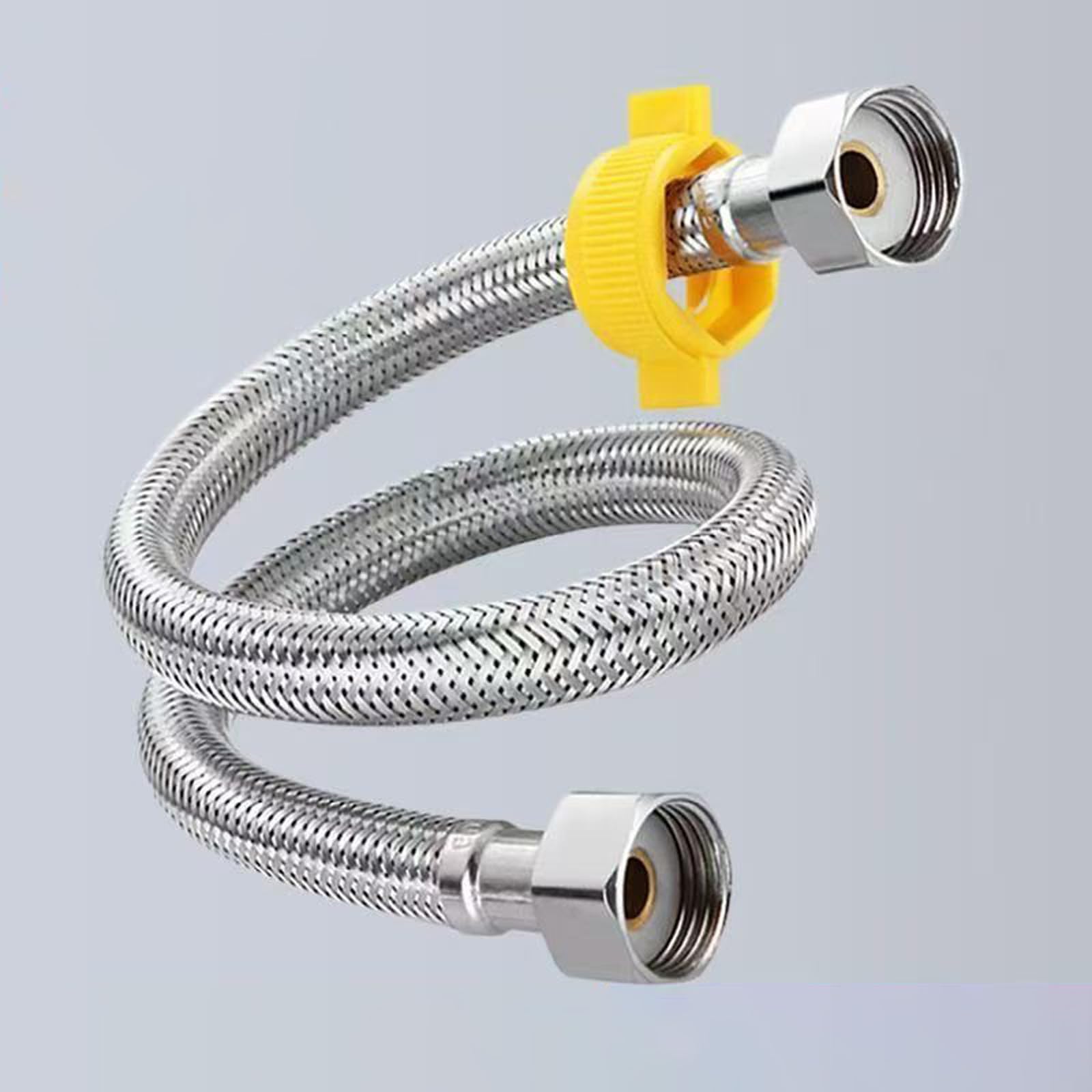 Tubo flessibile 1/2", 2 pezzi 20 cm, tubo corazzato in acciaio inox, prolunga per rubinetto, tubo flessibile di collegamento in acciaio inox per rubinetto valvola angolare