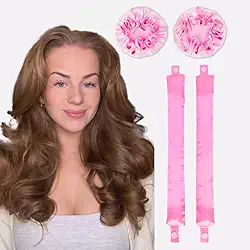 Kit Mini Modelador de Cabelos em Cetim Cachos Perfeitos sem Calor (Heatless Curl) (Ondas sem Calor)