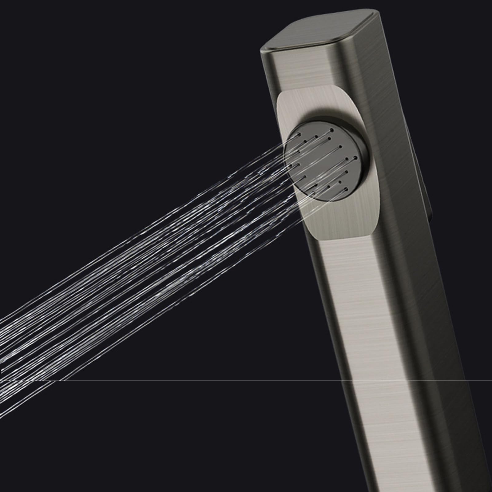 Set Rubinetto Doccia Systemtatic con Display della Temperatura, 4 funzioni, soffione a Pioggia da 12", doccetta, spruzzatore per Bidet, beccuccio per Vasca, Grigio Canna di Fucile