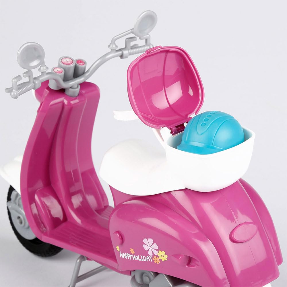 ColorBaby Isabella – Bambola Con Auto Cabriolet Rosa – 27 Cm – Set Con Accessori Chic (Borsa, Occhiali, Cellulare Con Supporto Selfie) – Regalo Per Bambine +3 Anni
