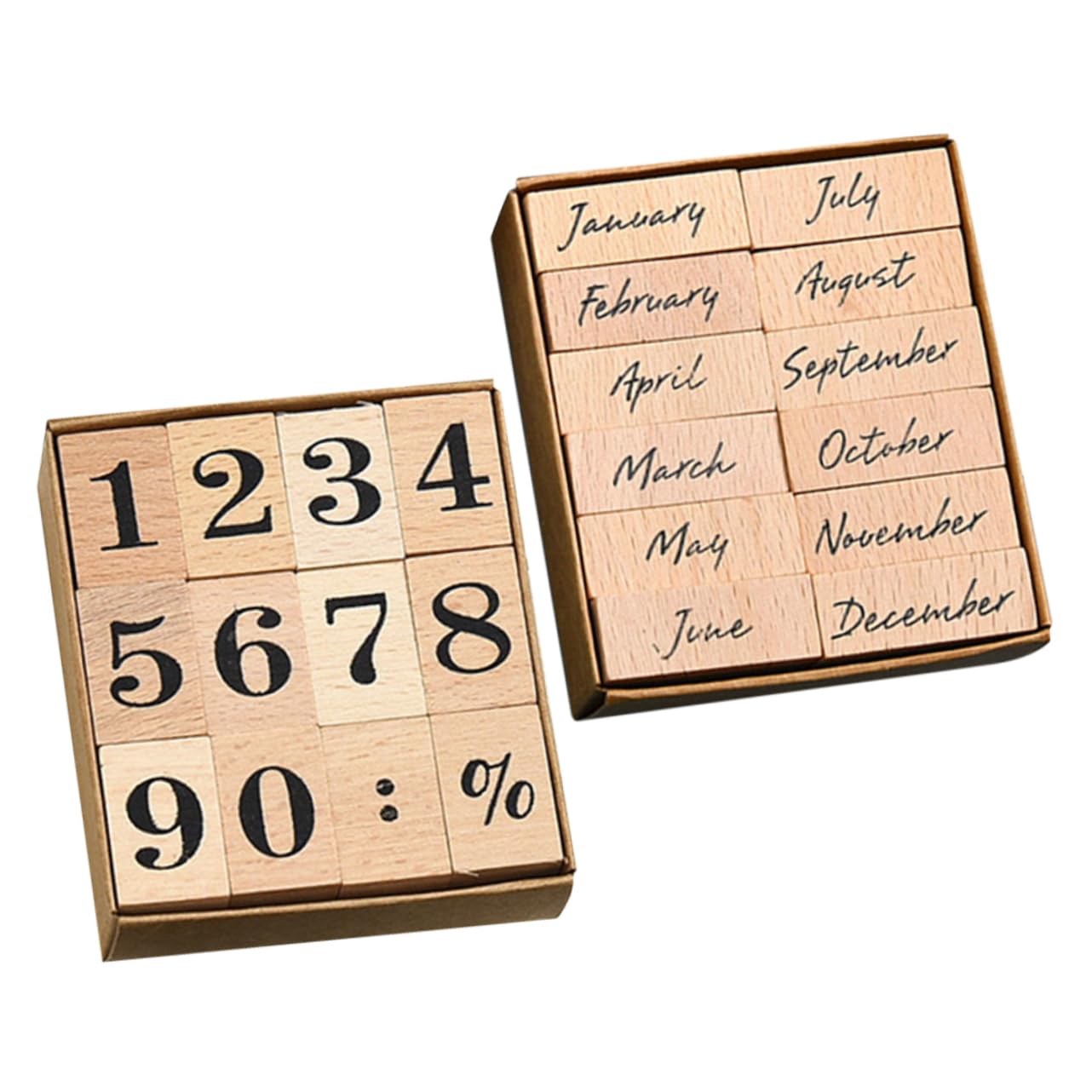 DOITOOL 5 Set Timbro Con Sigillo In Legno Timbro Per Etichette Forever Crafts Con Alfabeto Con Multiuso Per Diario pezzi * 5