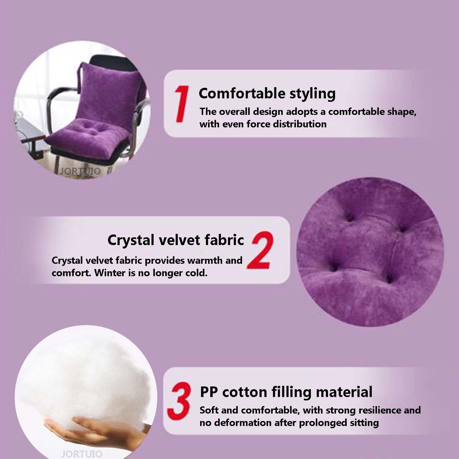 Lot de 1/2/4/6 Coussin de Chaise avec Dossier,Galette de Chaise 40x80 cm Coussin de Siège Respirant avec Rubans Coussins d'Assise de Jardin Antidérapant Chaises de Cuisine(#1,40x80cm4PCS)
