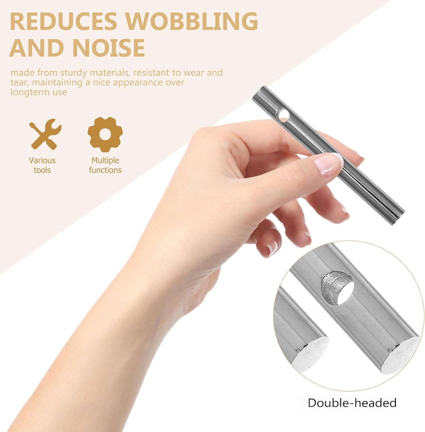 balacoo 2 Sets Railing Connector Zinc Alloy Cylindrical