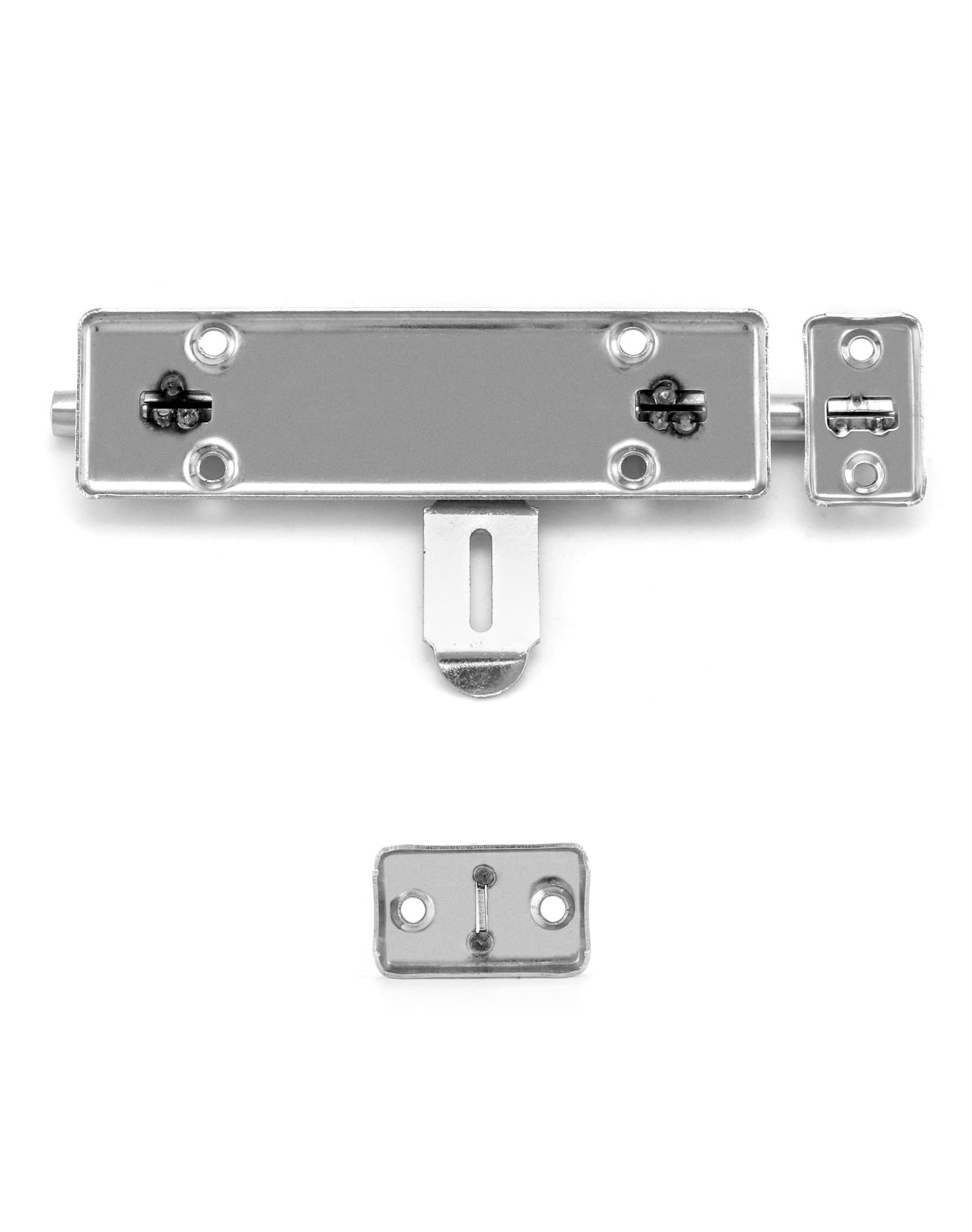 QWORK® 2 Pack PadBolt Gate Bolts 6 Inch/16cm, Stainless Steel Lockable Sliding Bolt for Use with Padlock - Image 4
