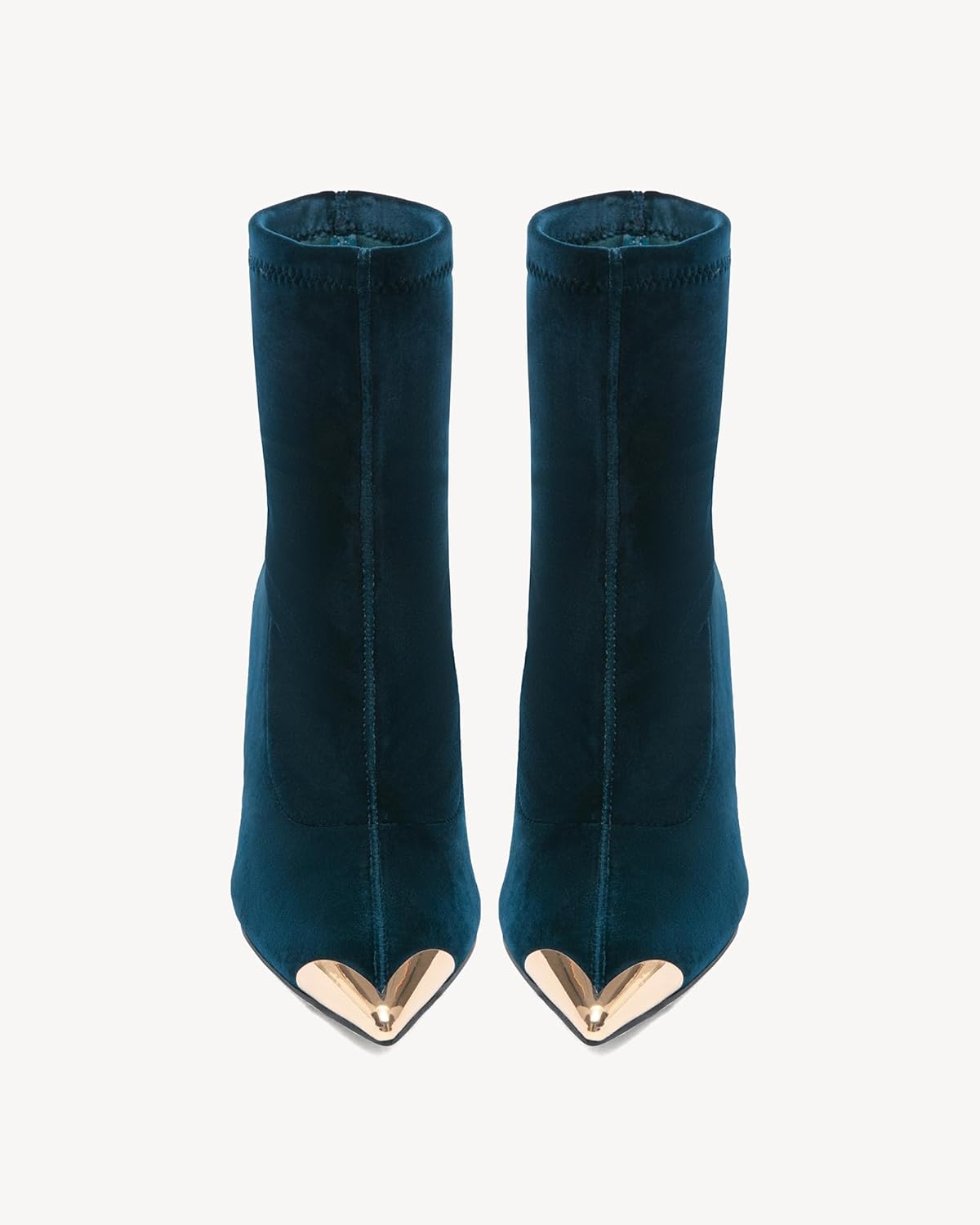 NEWBELLA Women's Ankle Boots Pointed Toe Stiletto Heel Metal Cap Toe Booties for Party Club - Image 6