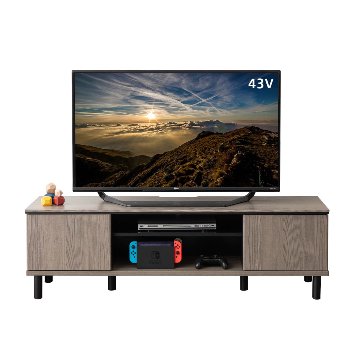 Amazon｜エムール 配線スッキリ TVボード テレビ台 幅137cm 32～60