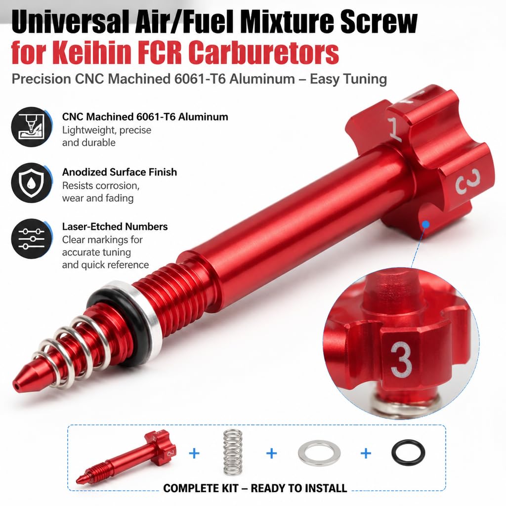 Amazon.com: Air Fuel Mixture Screw for Keihin FCR Carb for Honda
