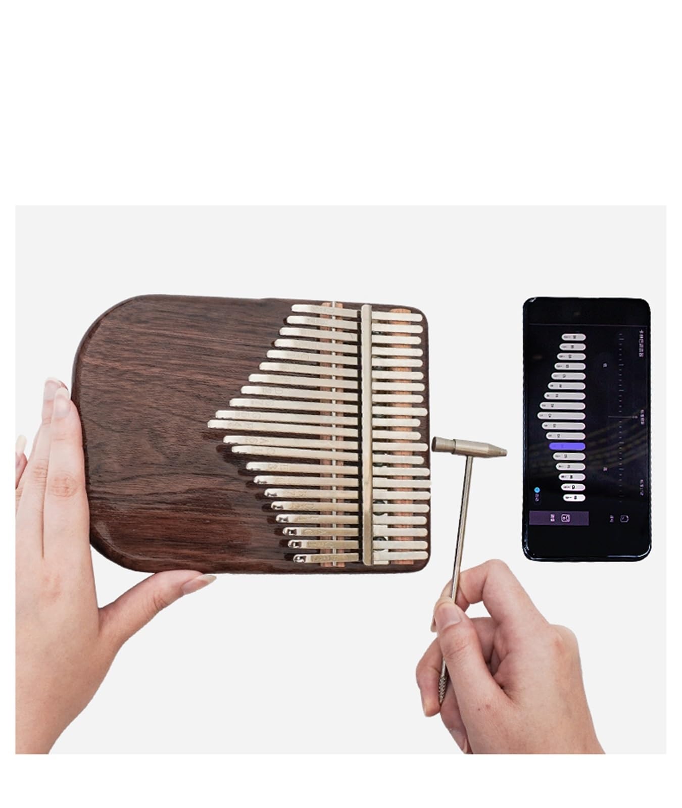Kalimba Z 21 Nutami Z Czarnego Orzecha Włoskiego Fortepian Kciukowy Kalimba