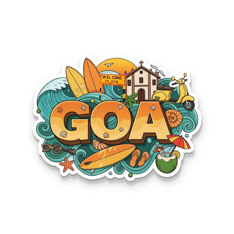 Image of Goa Fridge Magnet, Glossy Finish, Stylish Magnet for Fridge, Wardrobe & Metal Surfaces (Goa 02)