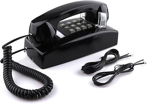 Miniatura 7 de Teléfonos clásicos de pared para teléfono fijo con anillo mecánico, teléfono retro montado en la pared resistente al agua, antiguo teléfono de