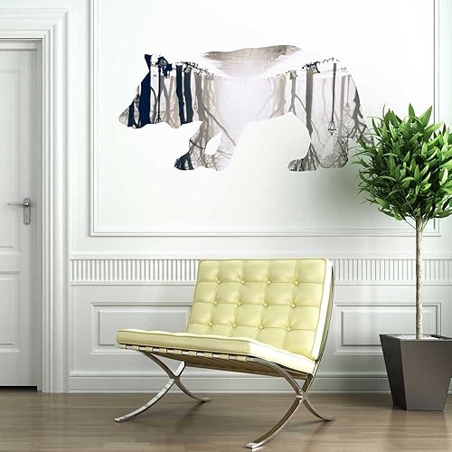 Lobo en el parque calcomanía decorativo para pared diseño de silueta Lobo calcomanía decorativo para pared por chromantics