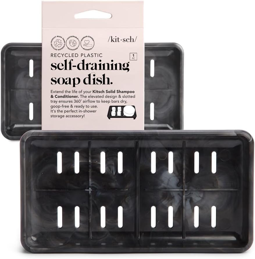 Amazon.com: Kitsch Soap Dish for Shower - Self Draining Bar Soap Holder ...